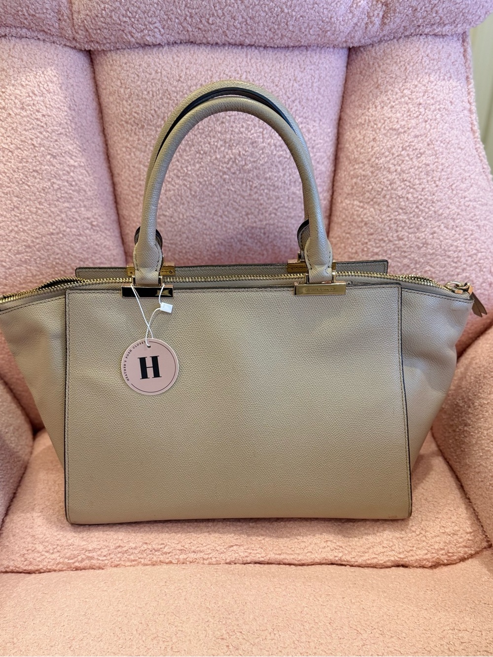 Henri Bendel Cream Satchel - Picture 6 of 15
